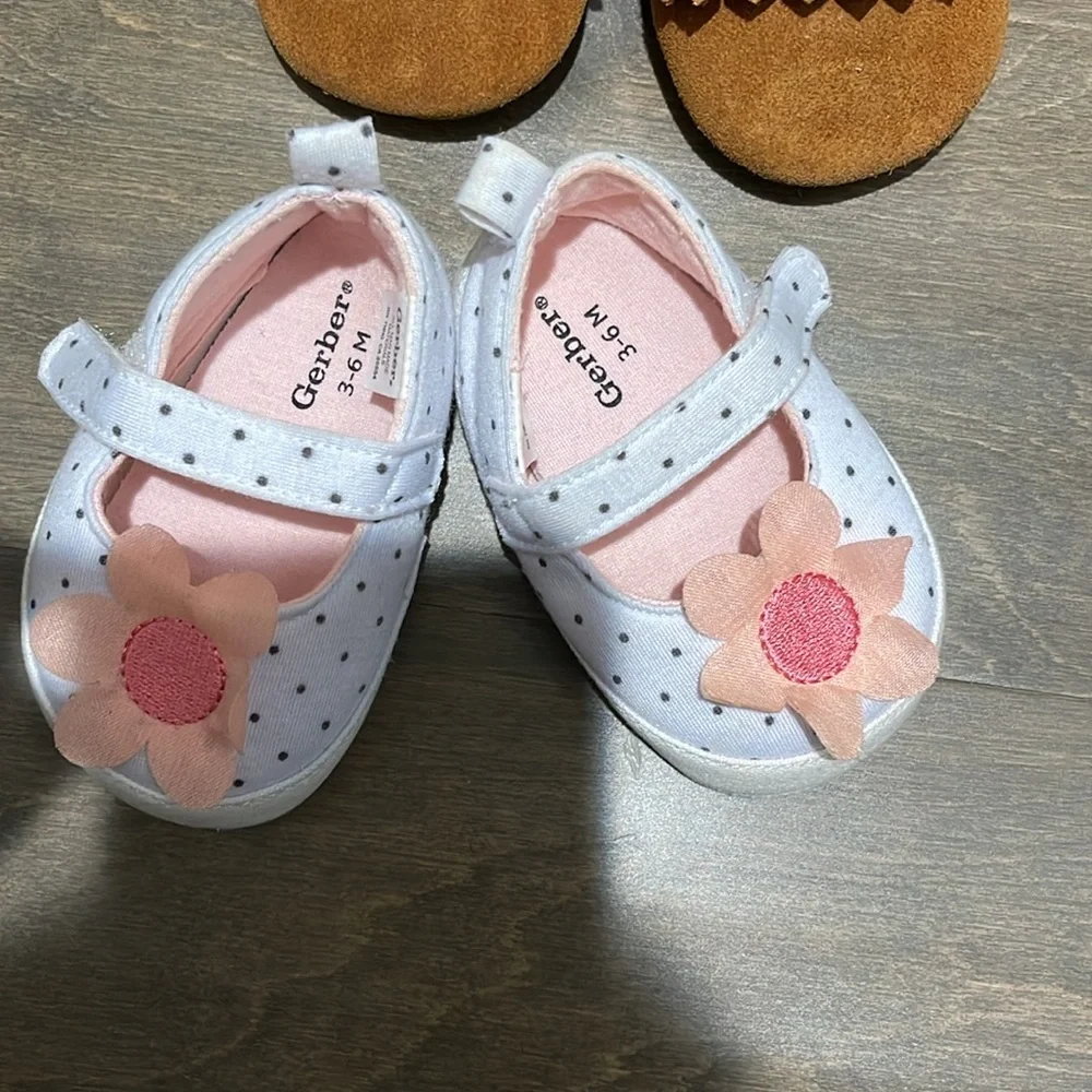 Wonder Nation Baby Girl size 3, Gerber 3-6Months Shoes